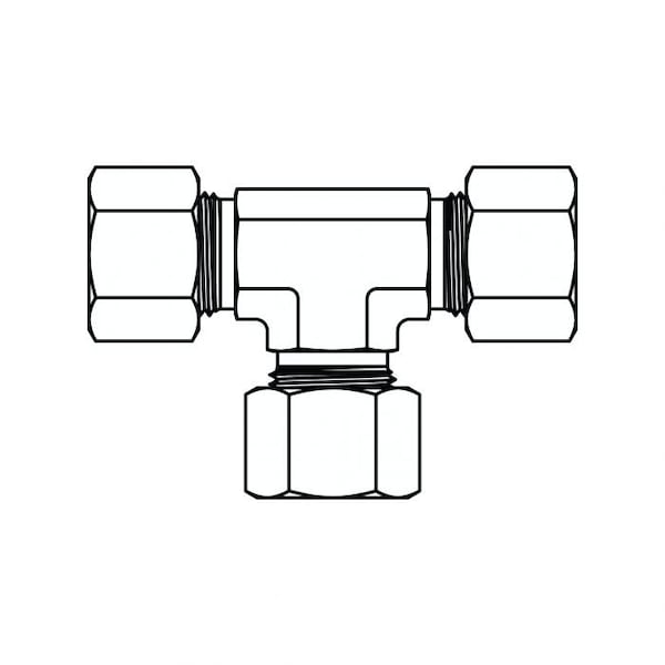 Hydraulic Fitting-Metric CompressionL18(26X1.5) UNION TEE